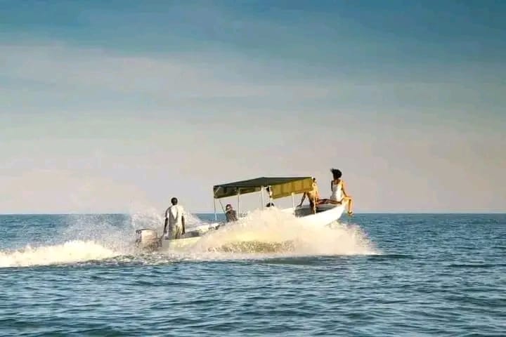 Speedboat on Lake Turkana at Eliye Springs