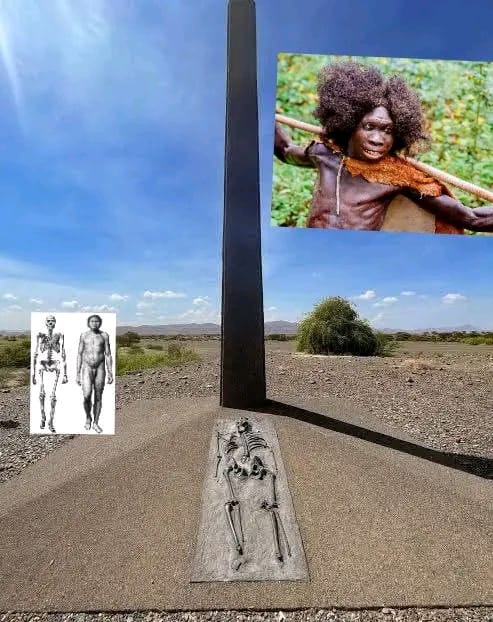 Nariokotome monument marking the Turkana Boy discovery site