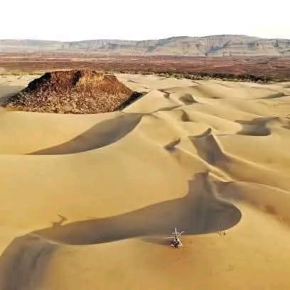Aerial view of Suguta Valley sand dunes